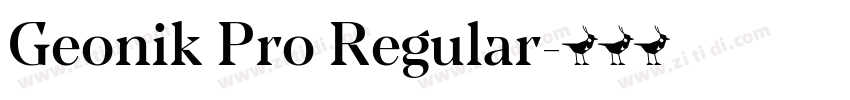 Geonik Pro Regular字体转换